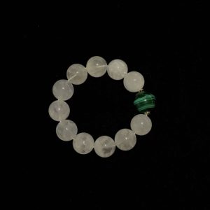 Soul Vibe Clear Quartz & Malachite Bracelet – Spiritual Soul Calming Healing Crystal Bracelet