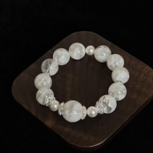 SoulVibe Crystal White Ghost Quartz Bracelet
