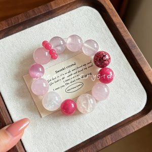 Soul Vibe Pink Rose Quartz Bracelet – Heart Chakra Love & Inner Peace Healing Bracelet