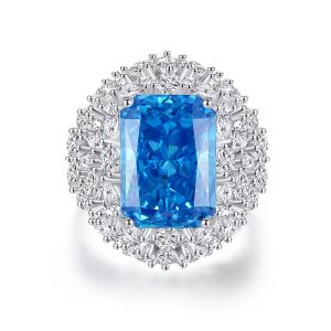 Ocean Sapphire Ring-Calm Spiritual Energy Therapy Statement Ring